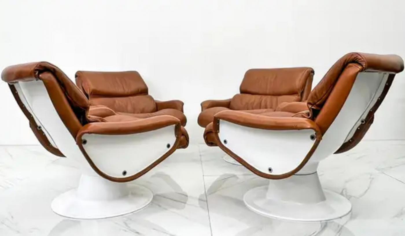 Yrjo Kukkapuro Saturn Lounge Chairs Model B-175-18, 1960s, Finland