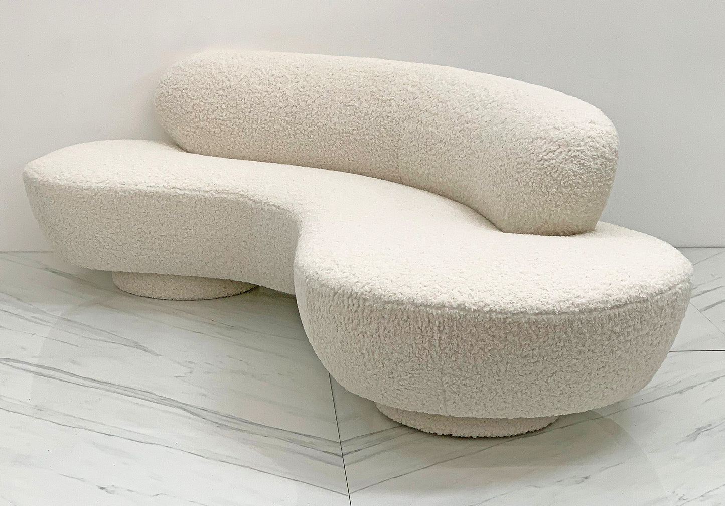 Vladimir Kagan Serpentine Cloud Sofa for Directional in Heavy Boucle