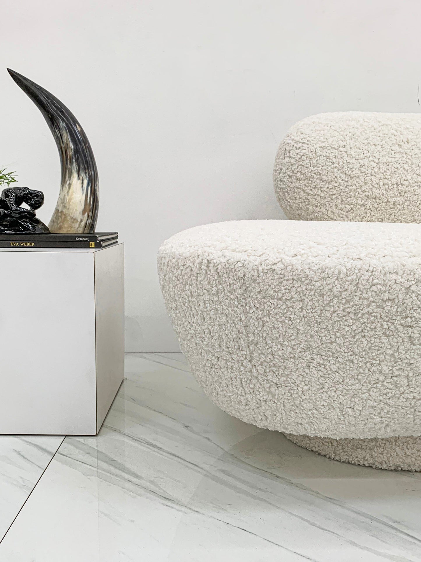 Vladimir Kagan Serpentine Cloud Sofa for Directional in Heavy Boucle