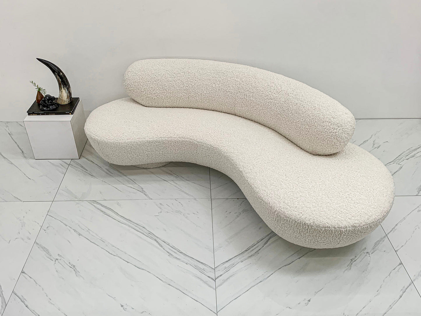 Vladimir Kagan Serpentine Cloud Sofa for Directional in Heavy Boucle