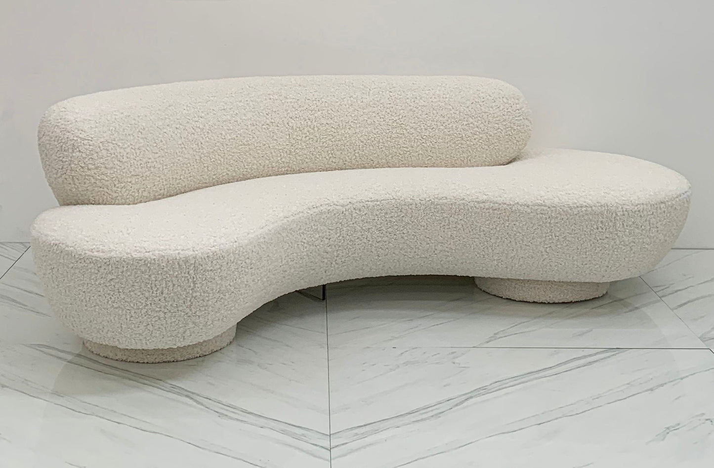 Vladimir Kagan Serpentine Cloud Sofa for Directional in Heavy Boucle