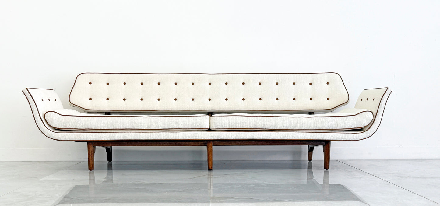 Rare Edward Wormley Model #5719, La Gondola Sofa, Dunbar, 1957