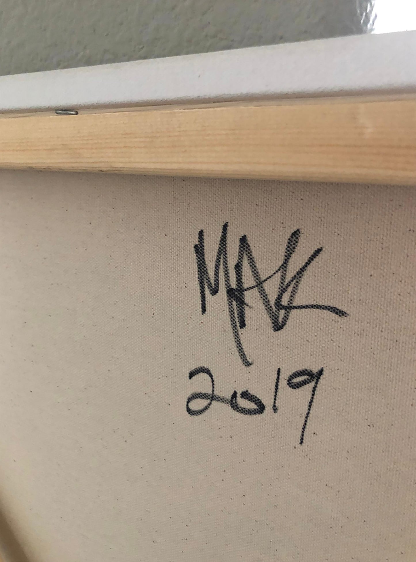 Acrylic on Canvas, "Golden Jungle", Signed MAK, 2019