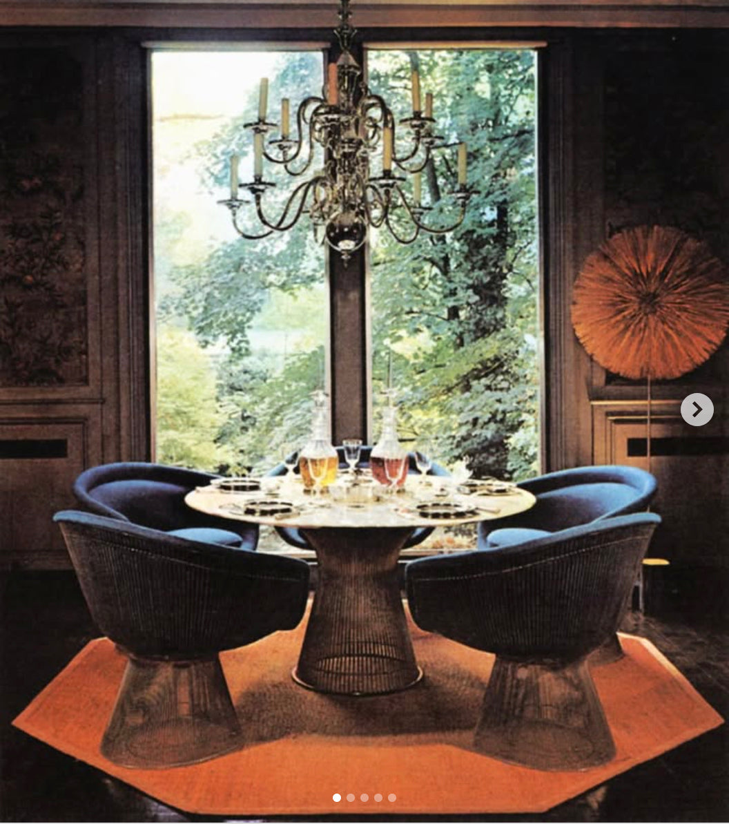 Warren Platner Lounge Chairs in Sapphire Velvet, A Pair (2 Pairs Available)