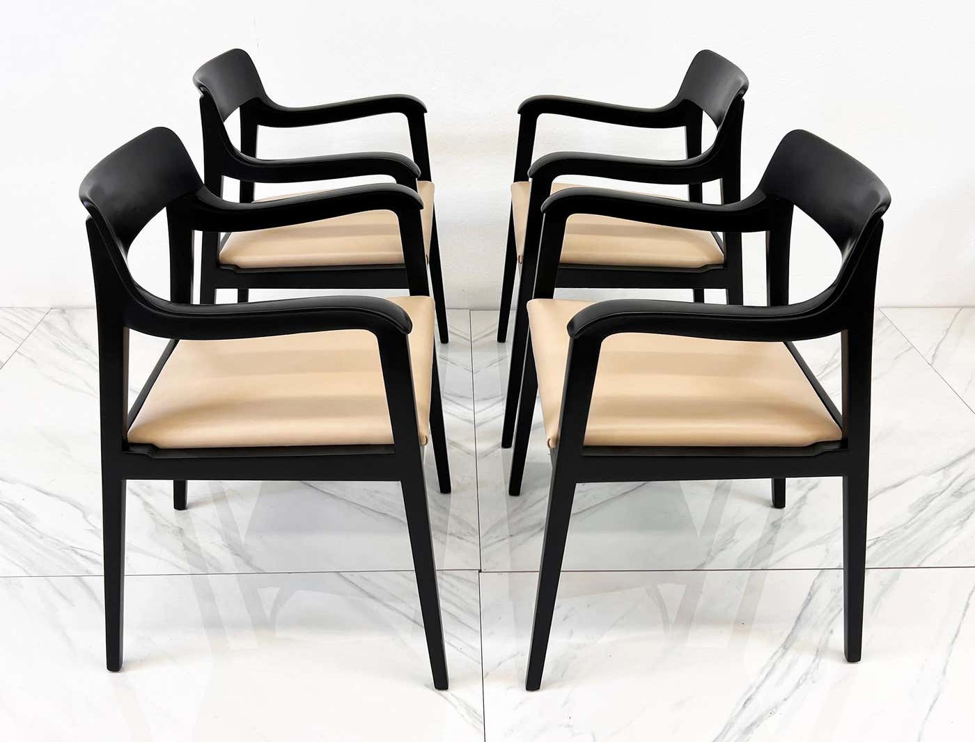 Early Set of 5 Edward Wormley Riemerschmid Chairs, Dunbar Furniture, 1947