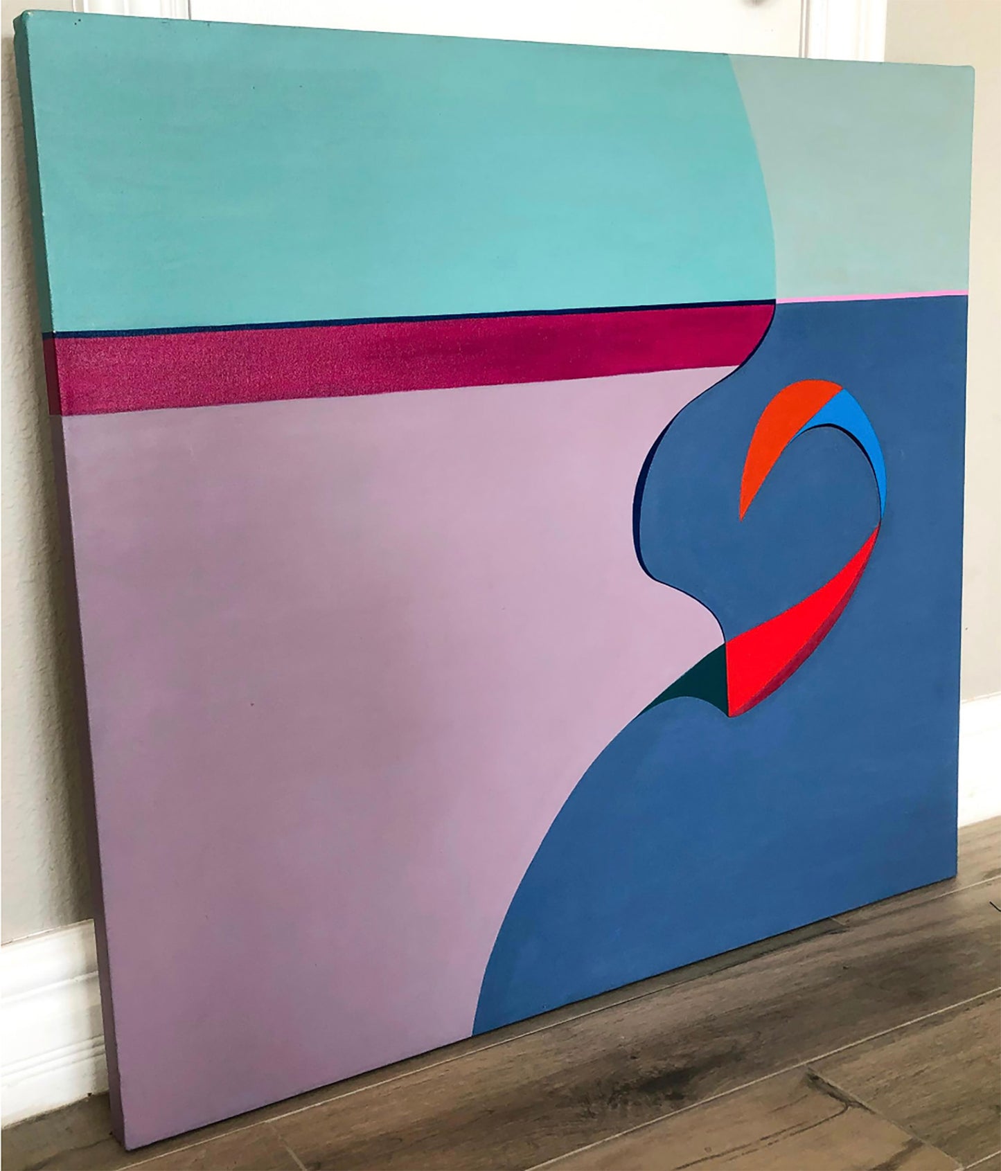 Acrylic on Canvas, "No Man's Island", Betty Usdan-Zwickler, 1982