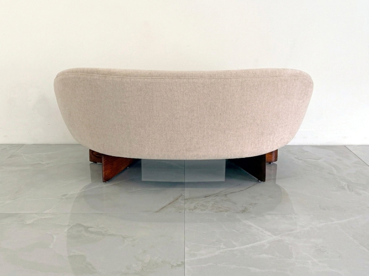 Vladimir Kagan for Kagan-Dreyfuss Inc. Model '6999' Loveseat, Chenille, 1950's