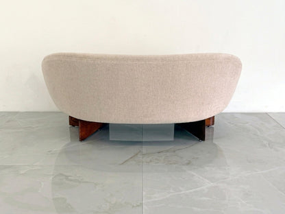 Vladimir Kagan for Kagan-Dreyfuss Inc. Model '6999' Loveseat, Chenille, 1950's