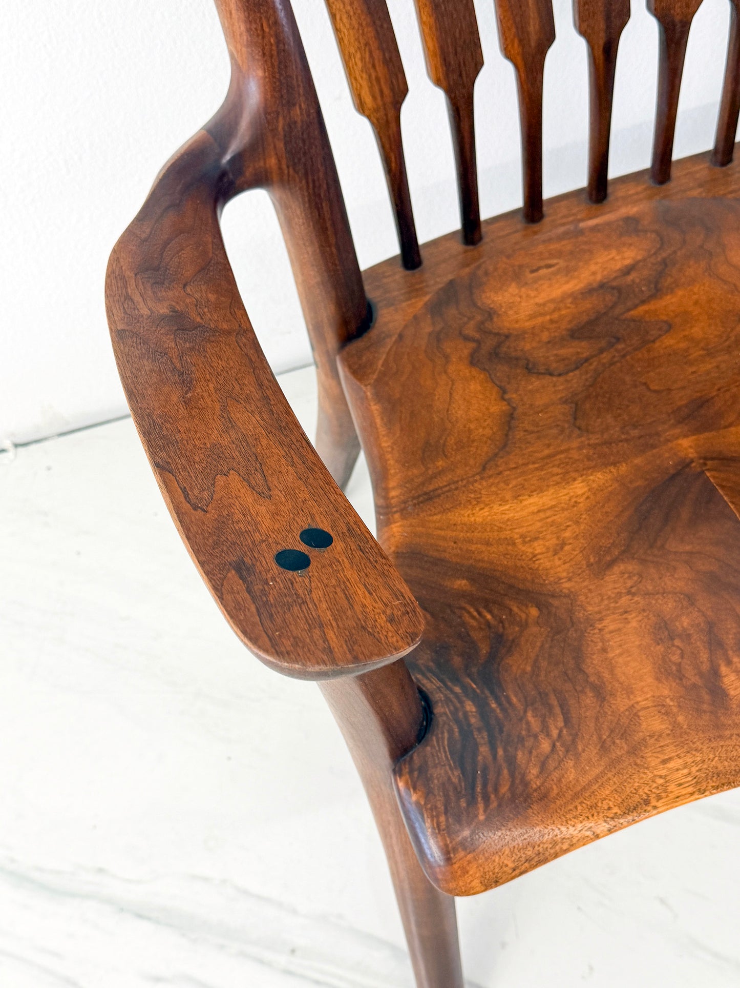 Handcrafted Walnut Studio Craft Loveseat in the Style of Maloof and Nakashima