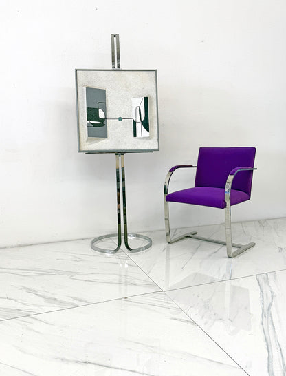 Stunning Chrome Easel by Elaine Cohen for Design Institute of America, 1970's