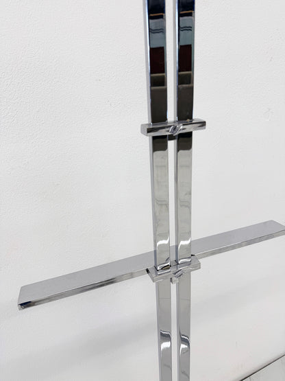 Stunning Chrome Easel by Elaine Cohen for Design Institute of America, 1970's