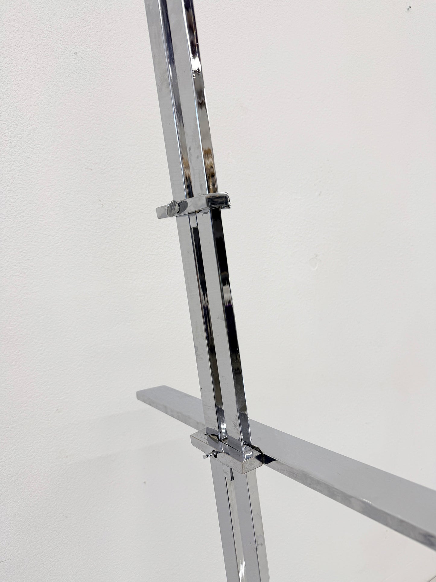 Stunning Chrome Easel by Elaine Cohen for Design Institute of America, 1970's
