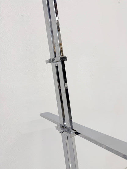Stunning Chrome Easel by Elaine Cohen for Design Institute of America, 1970's