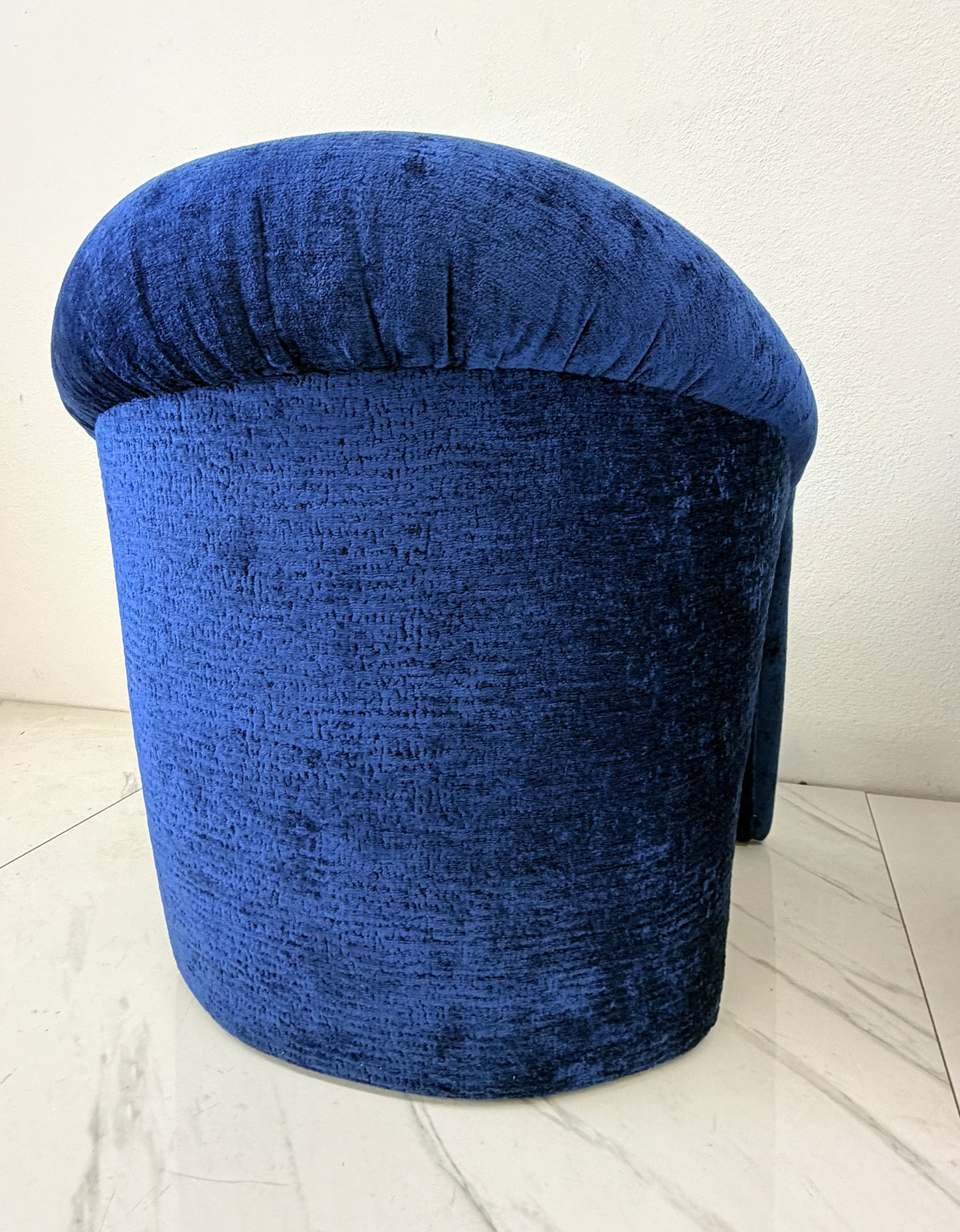 "Elephant Chairs" by Weiman, style of Vladimir Kagan in Blue Velvet, 1990's