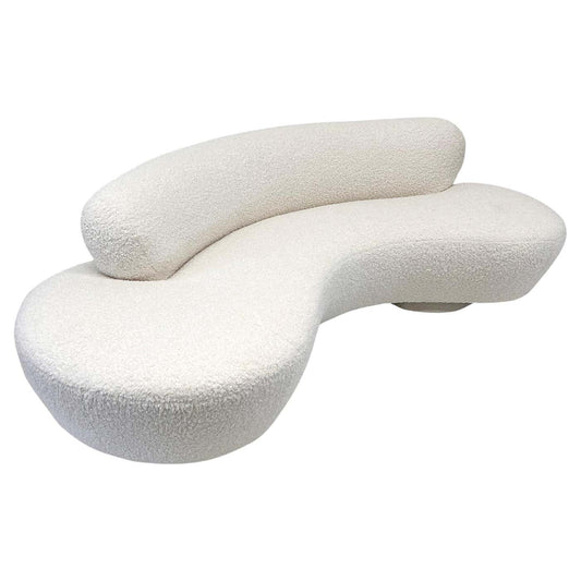 Vladimir Kagan Serpentine Cloud Sofa for Directional in Heavy Boucle