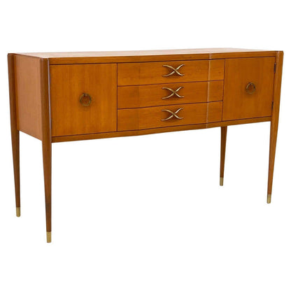 Mahogany and Brass Sideboard, Paul Frankl, Brown Saltman, 1940's