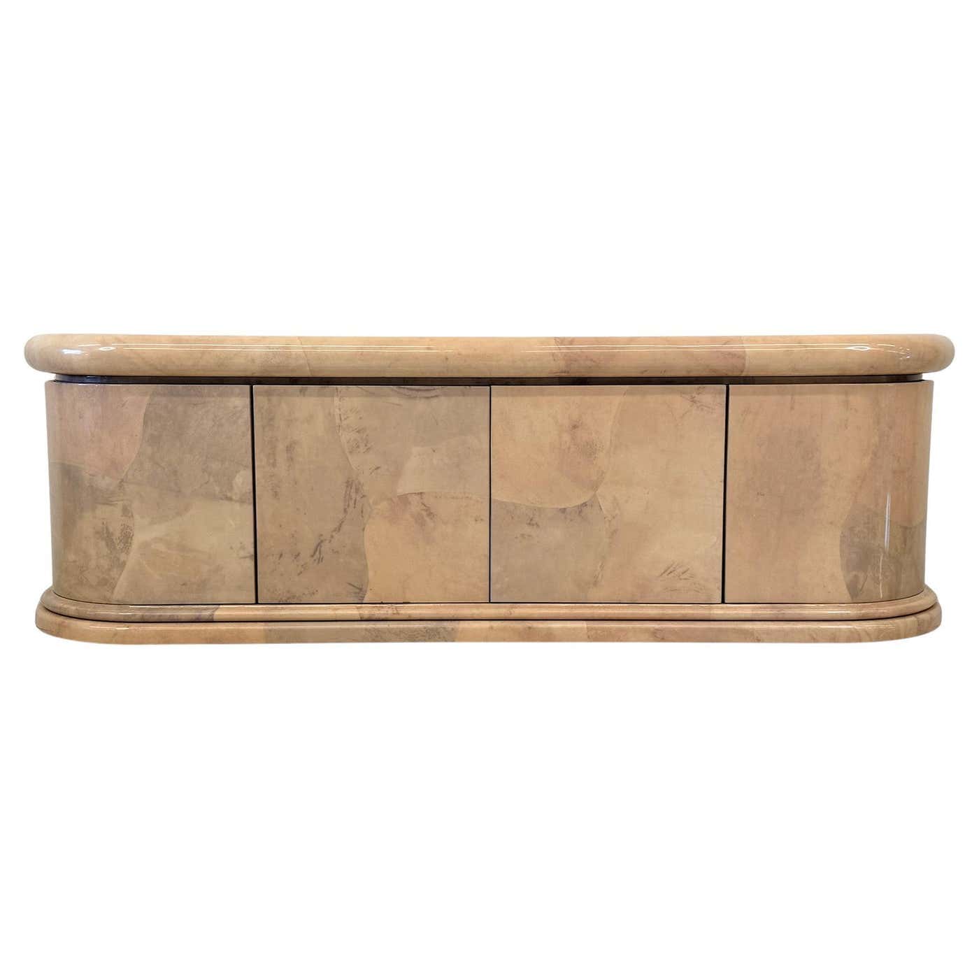 Monumental Karl Springer Goatskin Credenza / Buffet, 1980's