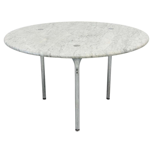Katavalos, Littell, and Kelley 48" Dining Table, Carrara Marble, Laverne, 1960's