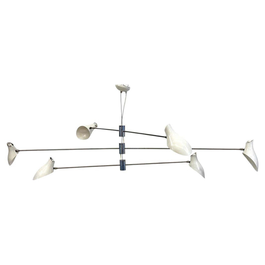 David Weeks Studio Bottle Tiered Pendant Chandelier No. 407, Three Stations