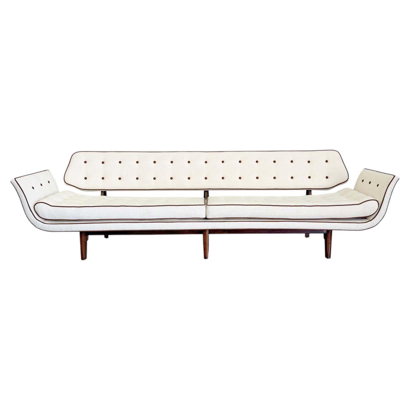 Rare Edward Wormley Model #5719, La Gondola Sofa, Dunbar, 1957