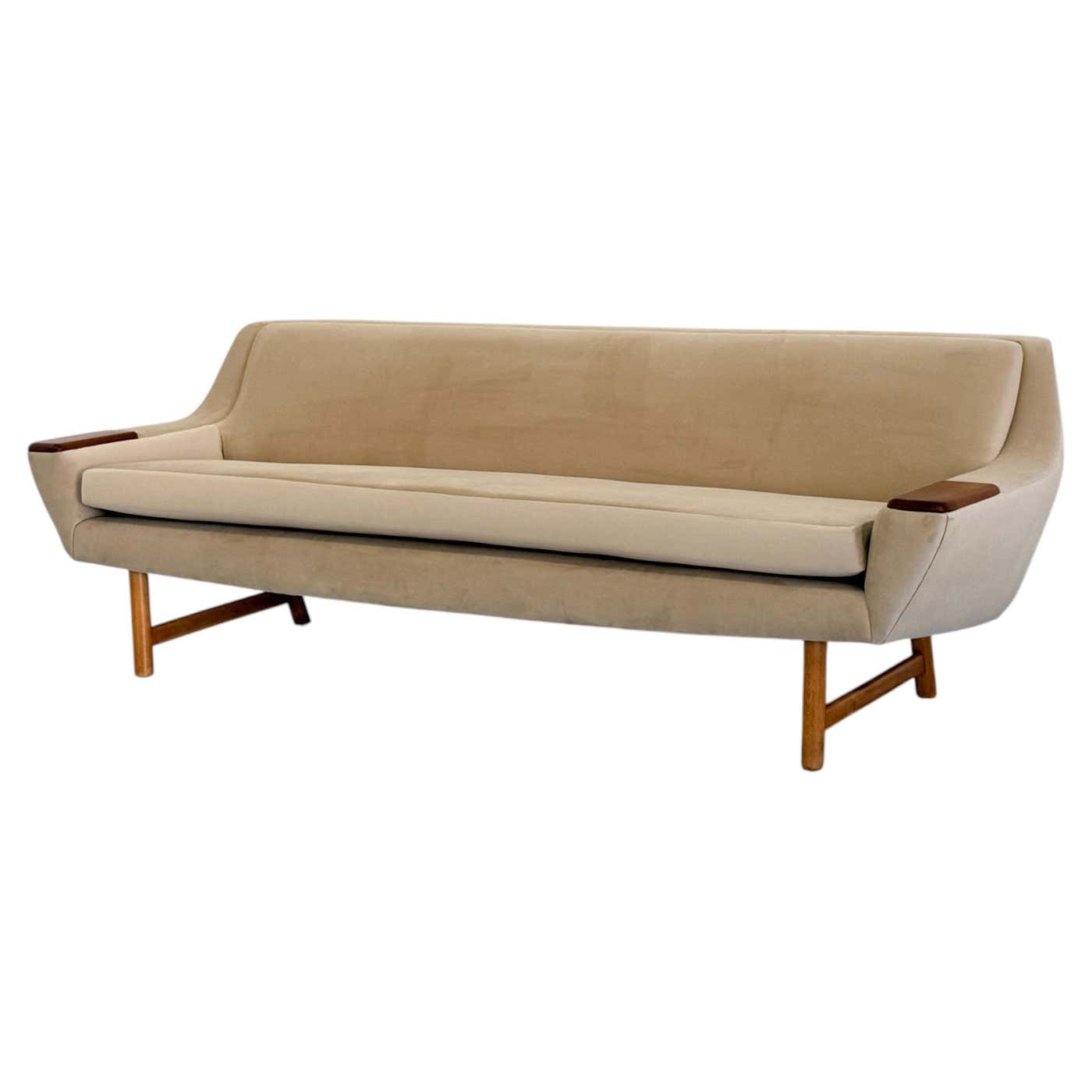 Danish Modern Sofa with Teak Paws, Oak H - Base, 1960's, 2 Configurations Included