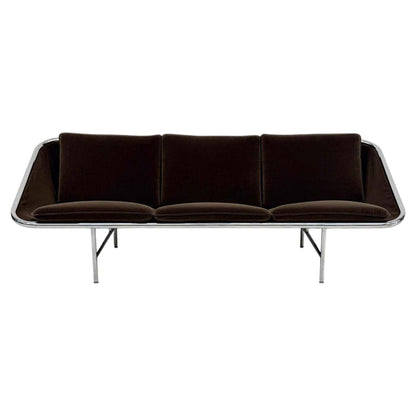 Rare George Nelson for Herman Miller Sling Sofa, Model 6832 in Chocolate Rohleder Velvet