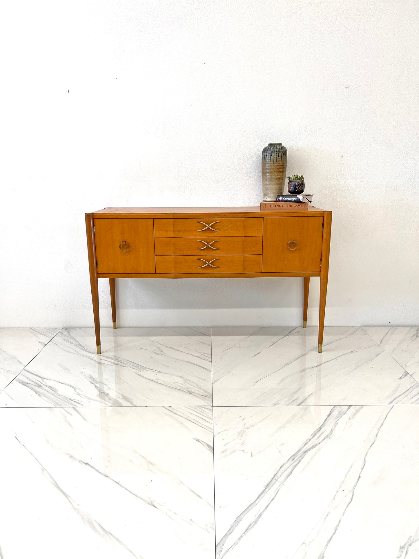 Mahogany and Brass Sideboard, Paul Frankl, Brown Saltman, 1940's