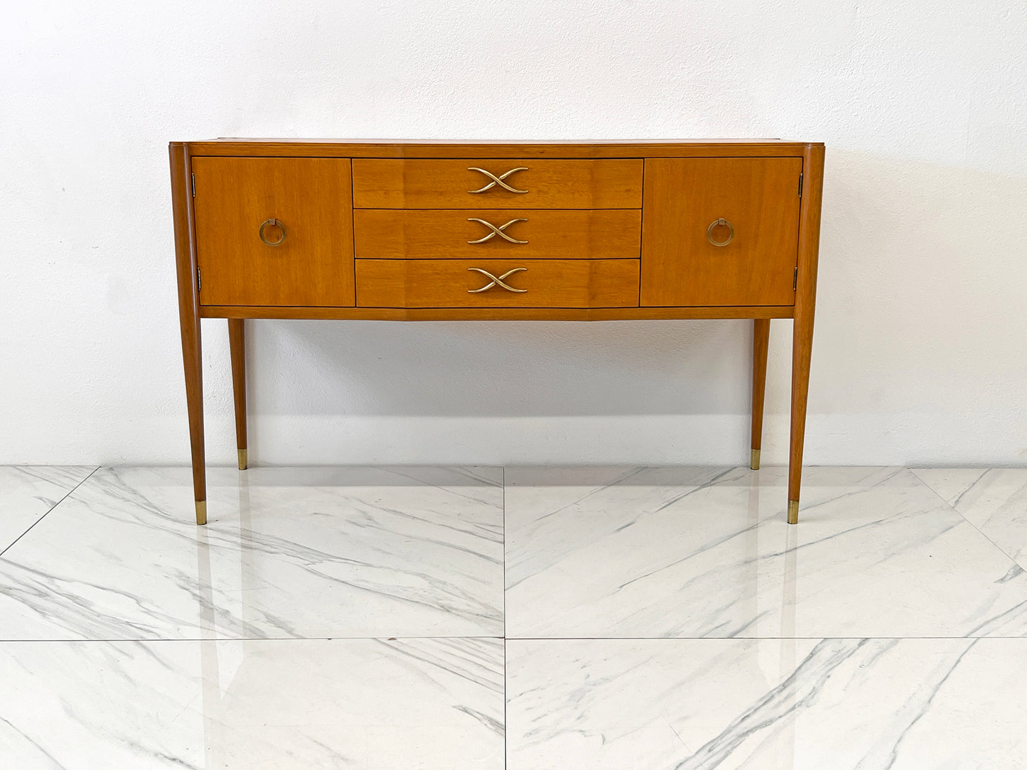 Mahogany and Brass Sideboard, Paul Frankl, Brown Saltman, 1940's