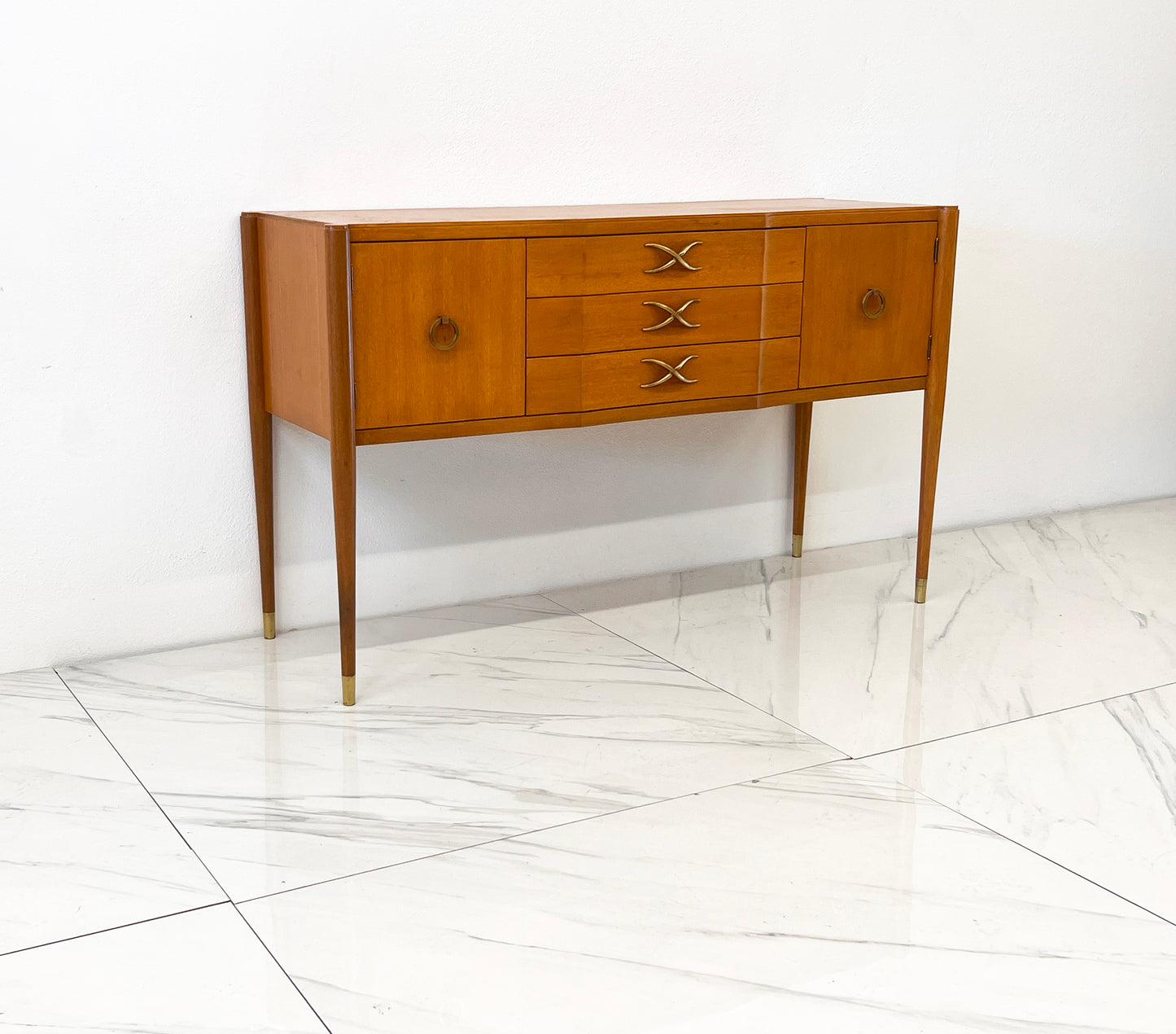 Mahogany and Brass Sideboard, Paul Frankl, Brown Saltman, 1940's