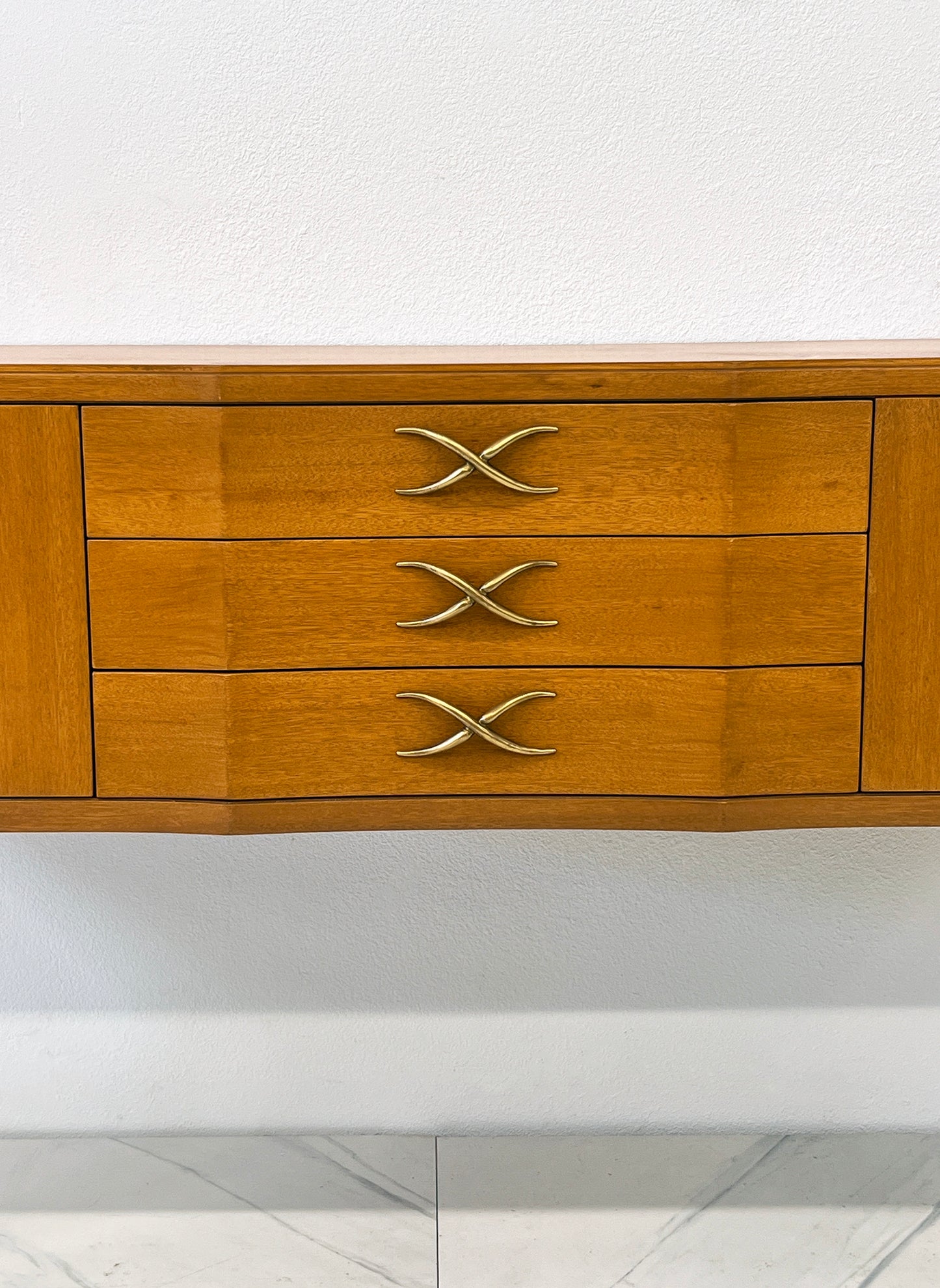 Mahogany and Brass Sideboard, Paul Frankl, Brown Saltman, 1940's