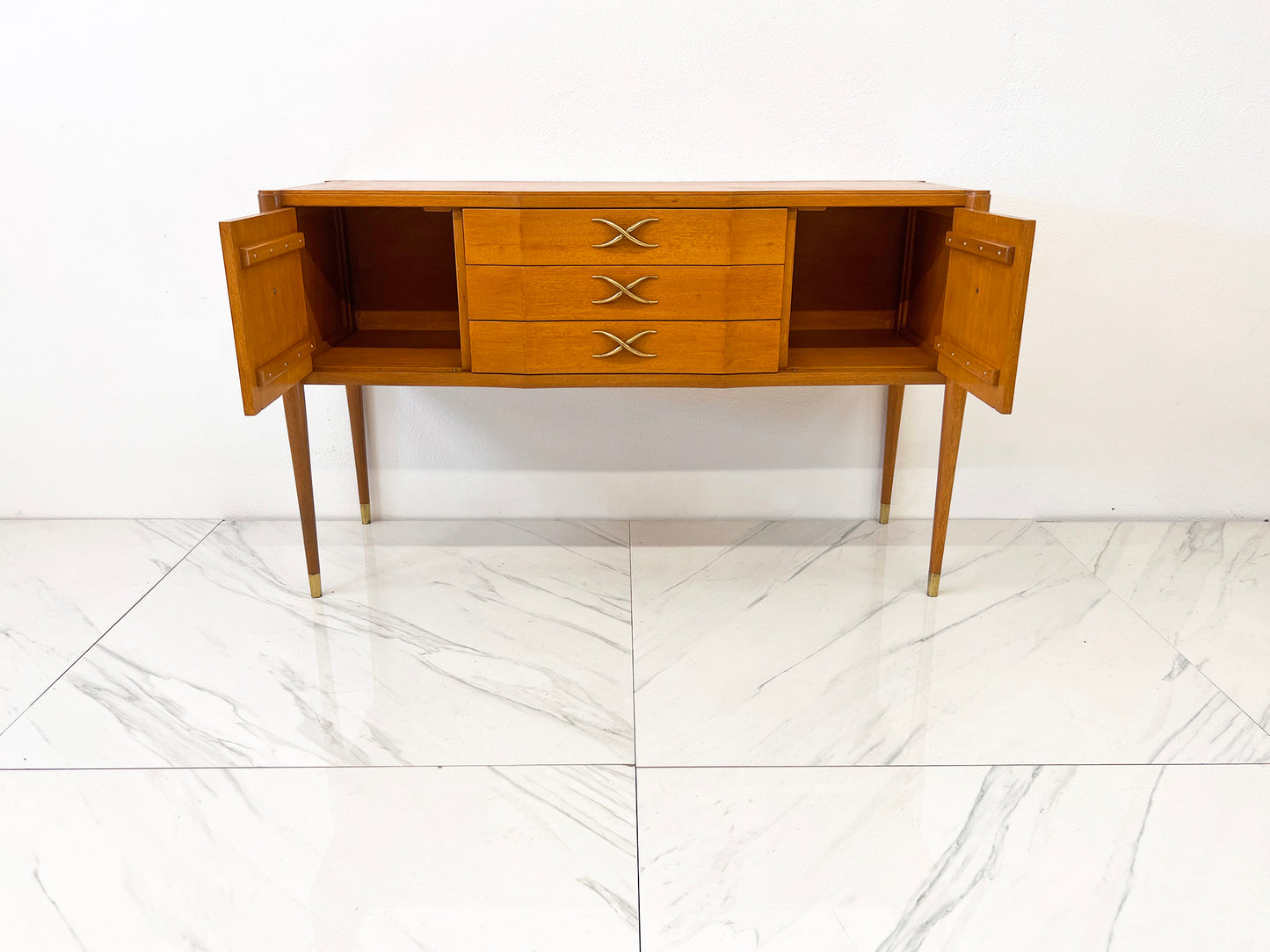 Mahogany and Brass Sideboard, Paul Frankl, Brown Saltman, 1940's