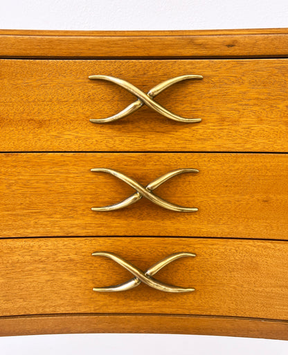 Mahogany and Brass Sideboard, Paul Frankl, Brown Saltman, 1940's