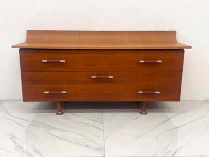 Roche Bobois Leather Top Vanity Dresser, Luigi Gorgoni