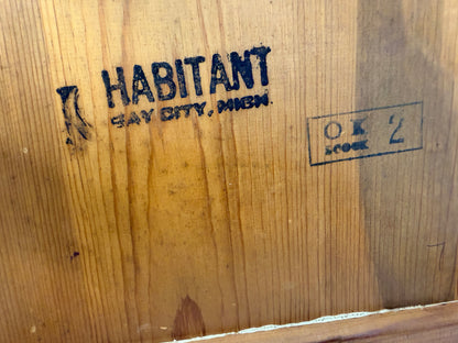 1940s Habitant, Bay City MI, Knotty Pine Captain’s Chairs, Set of 6