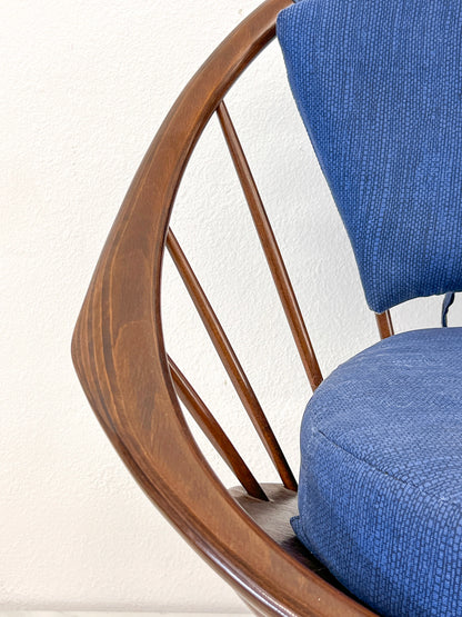 Hoop Chairs, A Pair, by Ib Kofod-Larsen for Selig, Denmark, c. 1964