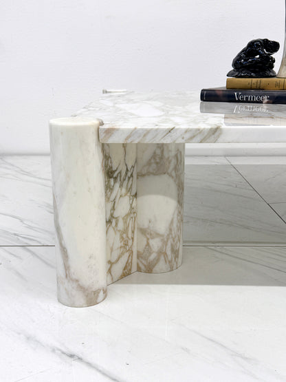 Gae Aulenti Jumbo Coffee Table, Arabescato Marble, Knoll, 1960's
