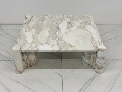 Gae Aulenti Jumbo Coffee Table, Arabescato Marble, Knoll, 1960's