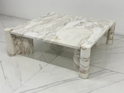 Gae Aulenti Jumbo Coffee Table, Arabescato Marble, Knoll, 1960's