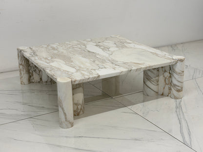 Gae Aulenti Jumbo Coffee Table, Arabescato Marble, Knoll, 1960's