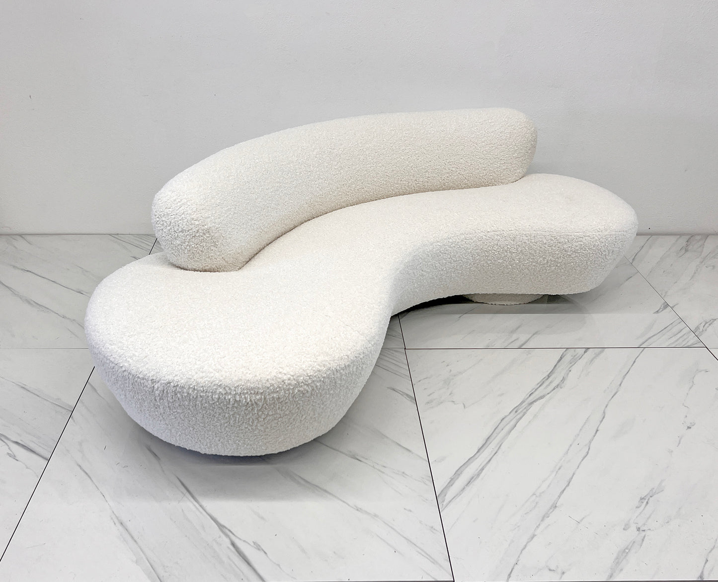 Vladimir Kagan Serpentine Cloud Sofa for Directional in Heavy Boucle