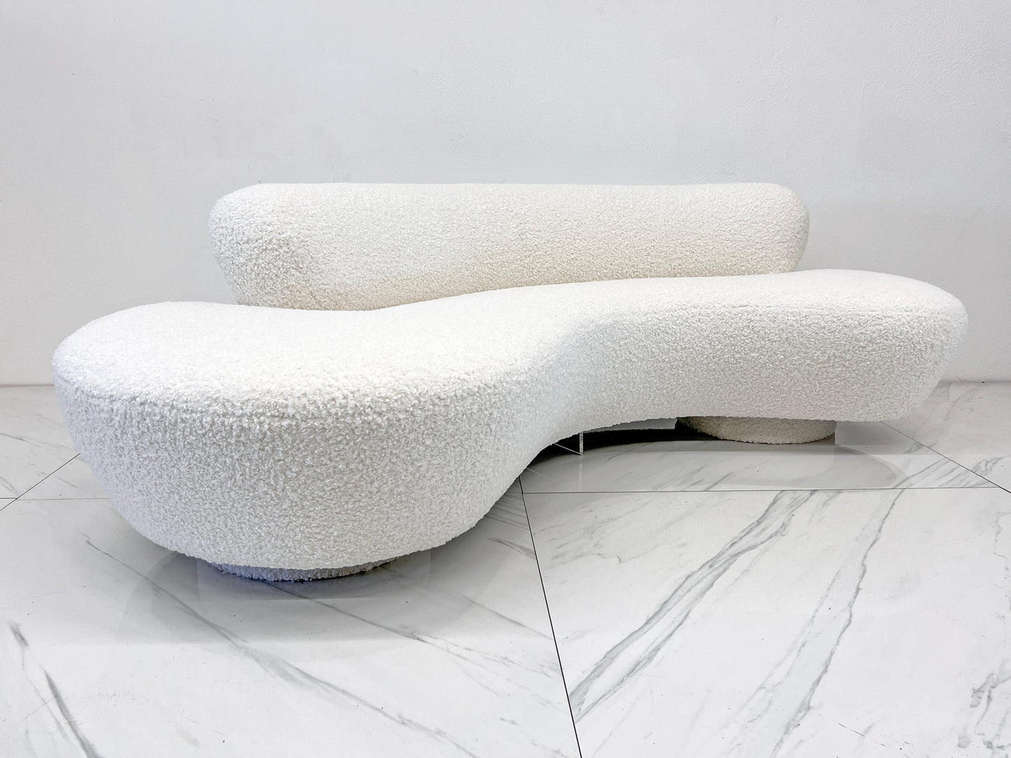 Vladimir Kagan Serpentine Cloud Sofa for Directional in Heavy Boucle