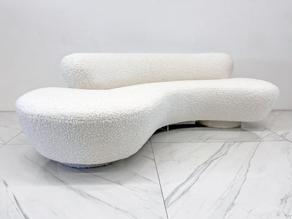 Vladimir Kagan Serpentine Cloud Sofa for Directional in Heavy Boucle