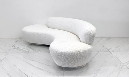 Vladimir Kagan Serpentine Cloud Sofa for Directional in Heavy Boucle