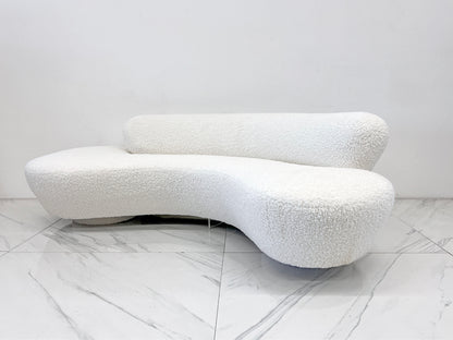 Vladimir Kagan Serpentine Cloud Sofa for Directional in Heavy Boucle