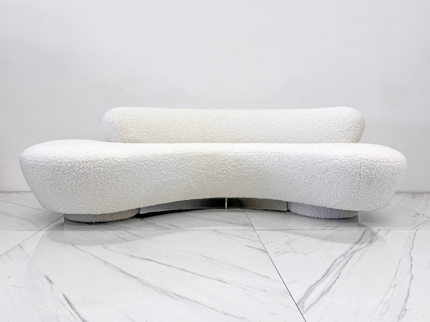 Vladimir Kagan Serpentine Cloud Sofa for Directional in Heavy Boucle