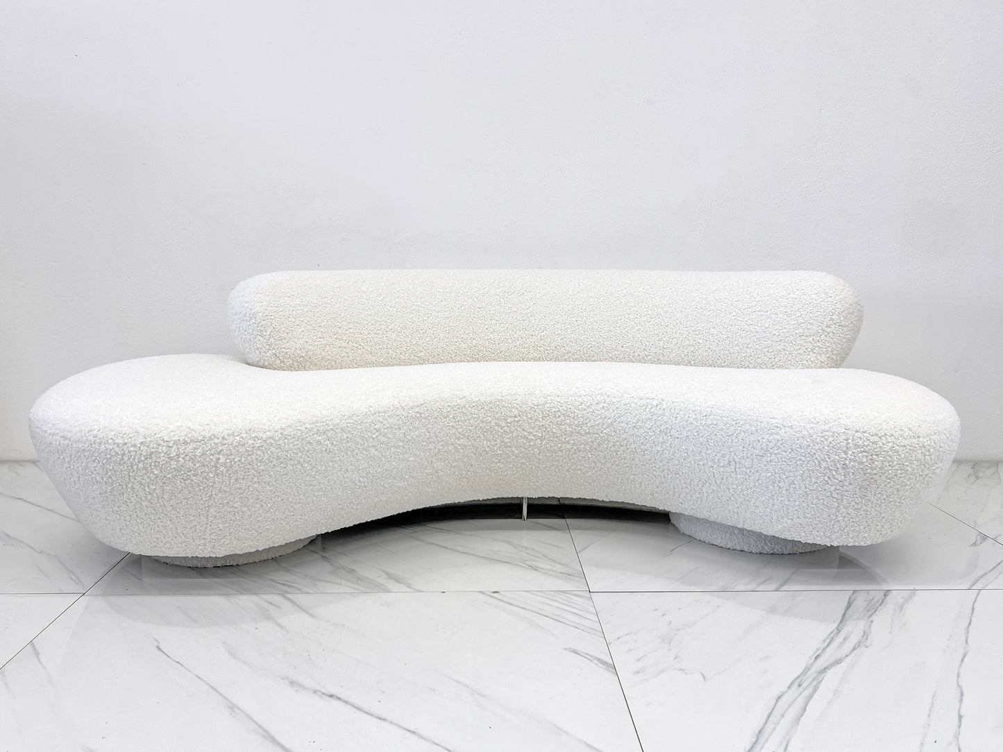 Vladimir Kagan Serpentine Cloud Sofa for Directional in Heavy Boucle