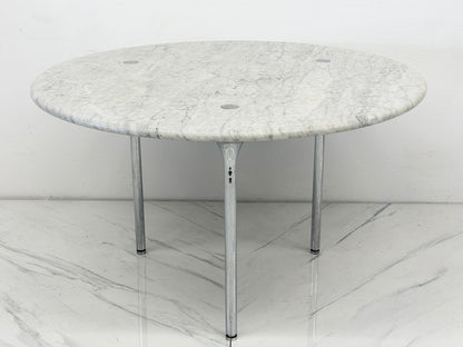 Katavalos, Littell, and Kelley 48" Dining Table, Carrara Marble, Laverne, 1960's
