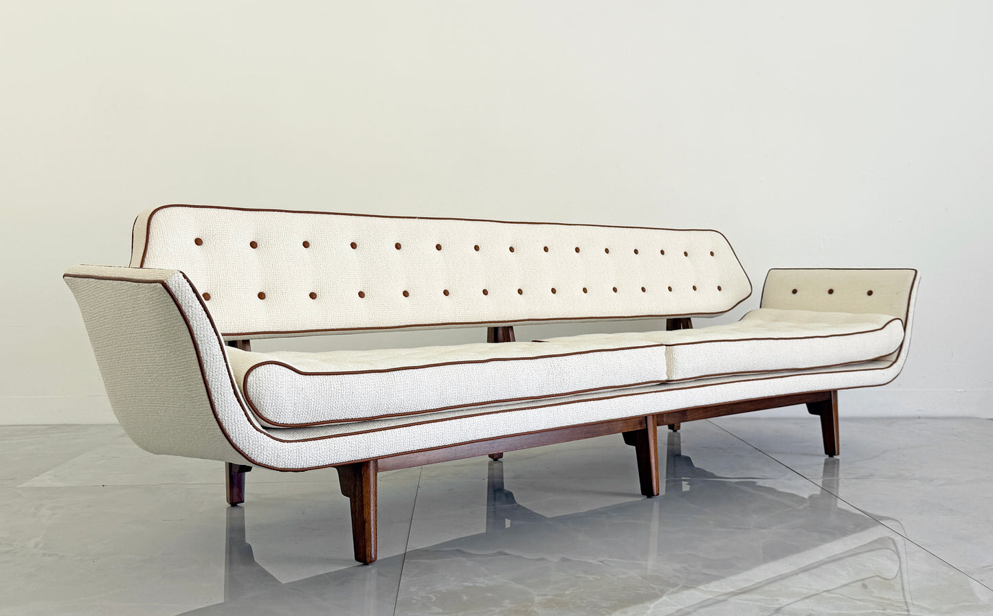 Rare Edward Wormley Model #5719, La Gondola Sofa, Dunbar, 1957