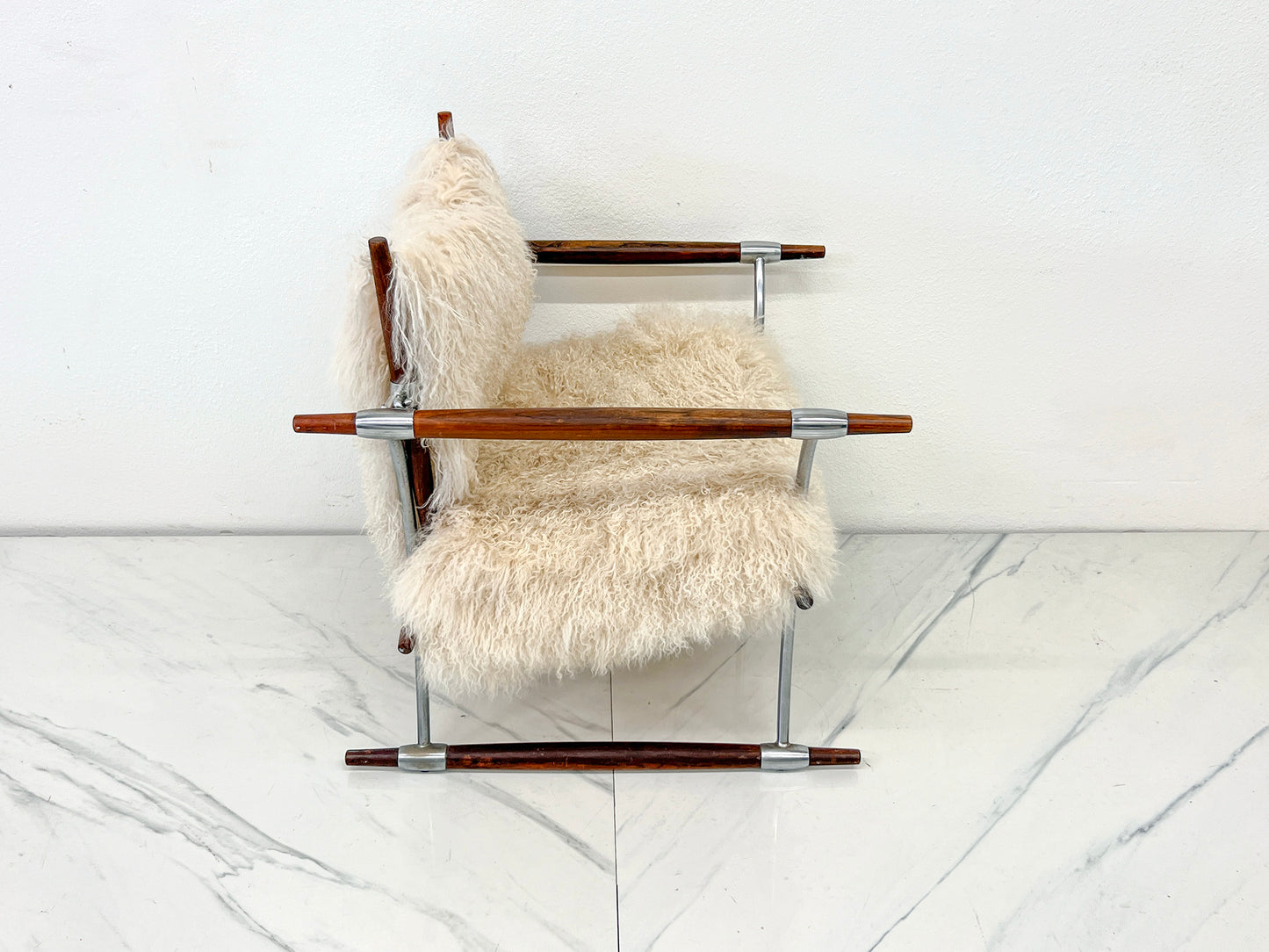 Stokkestol Chair, Jens Quistgaard for Nissen Langaa, Rosewood, Sheepskin, 1960's