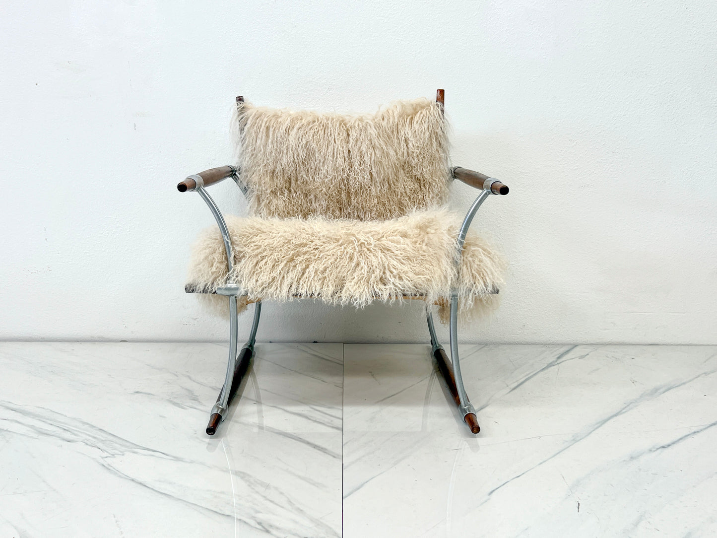 Stokkestol Chair, Jens Quistgaard for Nissen Langaa, Rosewood, Sheepskin, 1960's